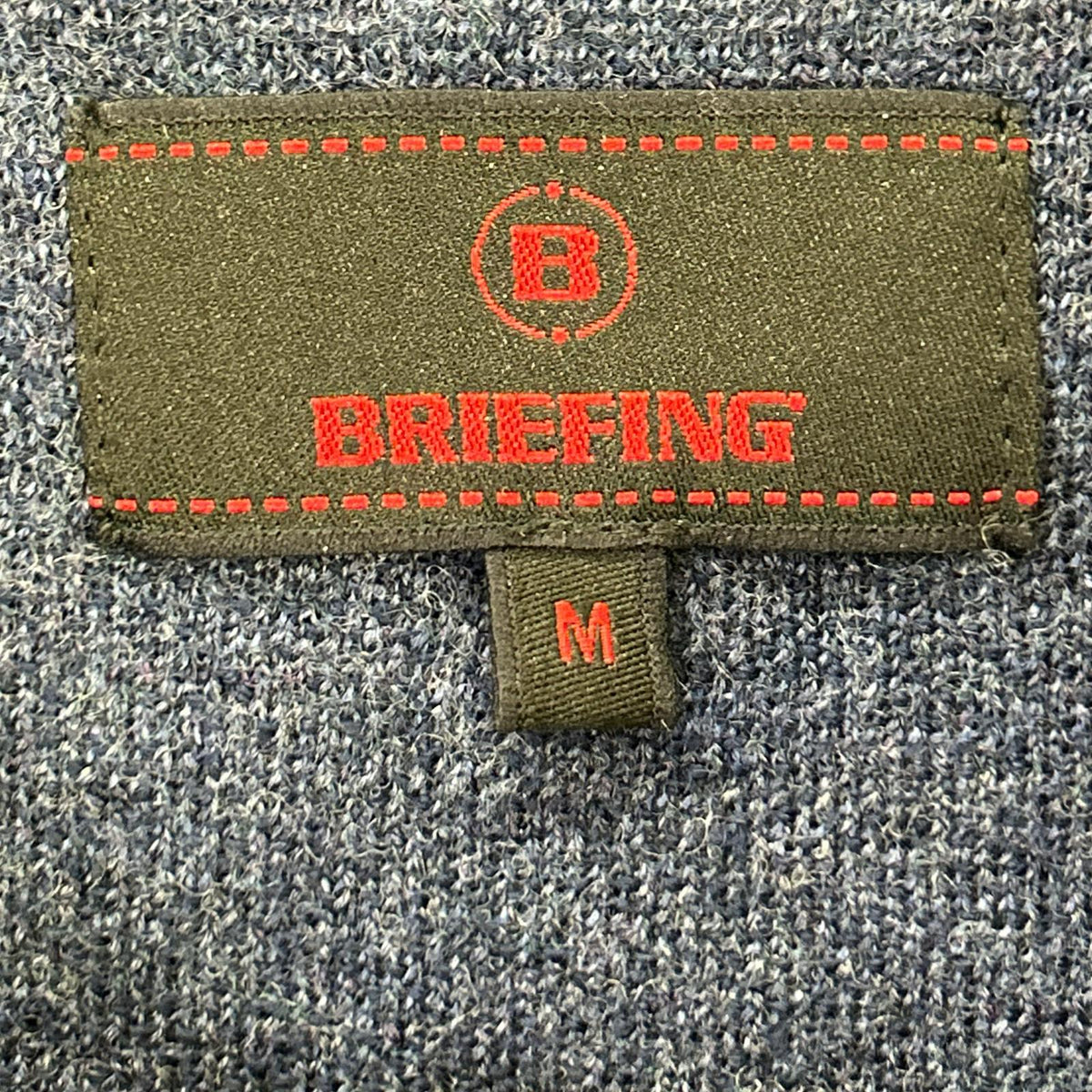 BRIEFING BRG223M41 Camo Jacquard Crewneck Navy Wool Size M