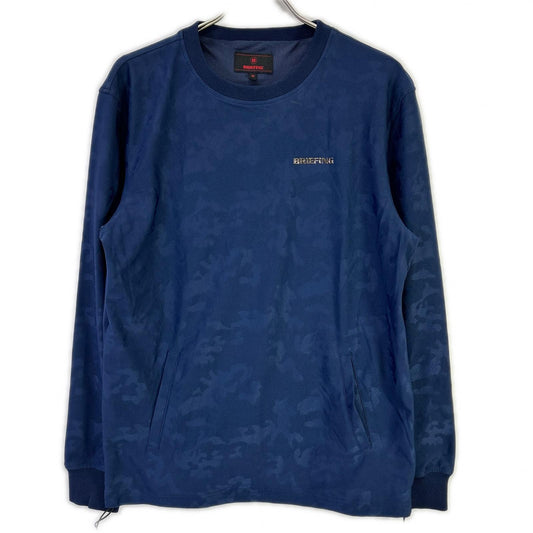 BRIEFING BRG213M20 Mesh Pullover Blue Nylon Size M