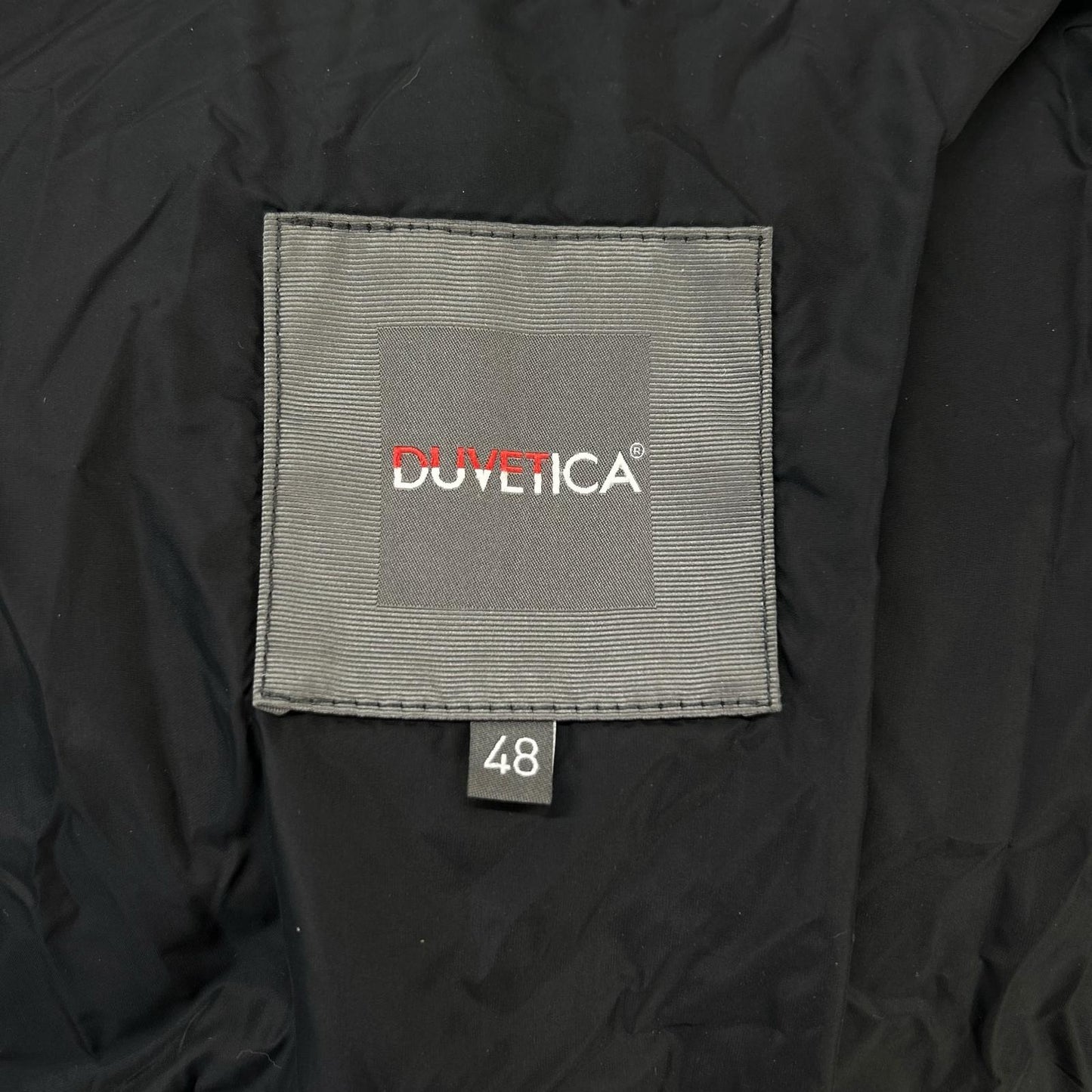 DUVETICA VEGATRE Black Down Jacket Size 48