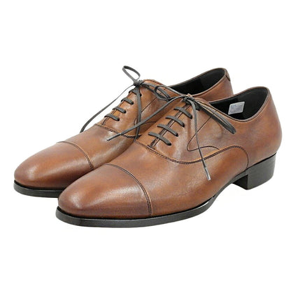 ORIGIO Cap Toe Straight Tip Leather Shoes Brown Sneakers Size 26
