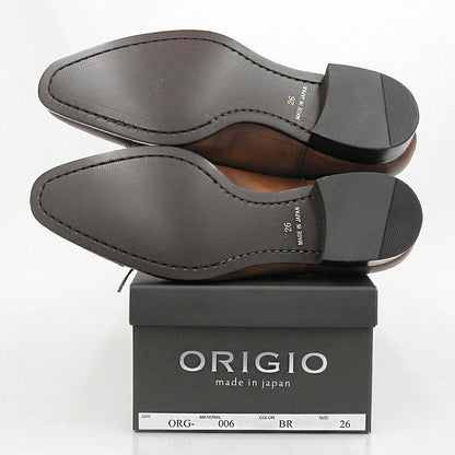ORIGIO Cap Toe Straight Tip Leather Shoes Brown Sneakers Size 26