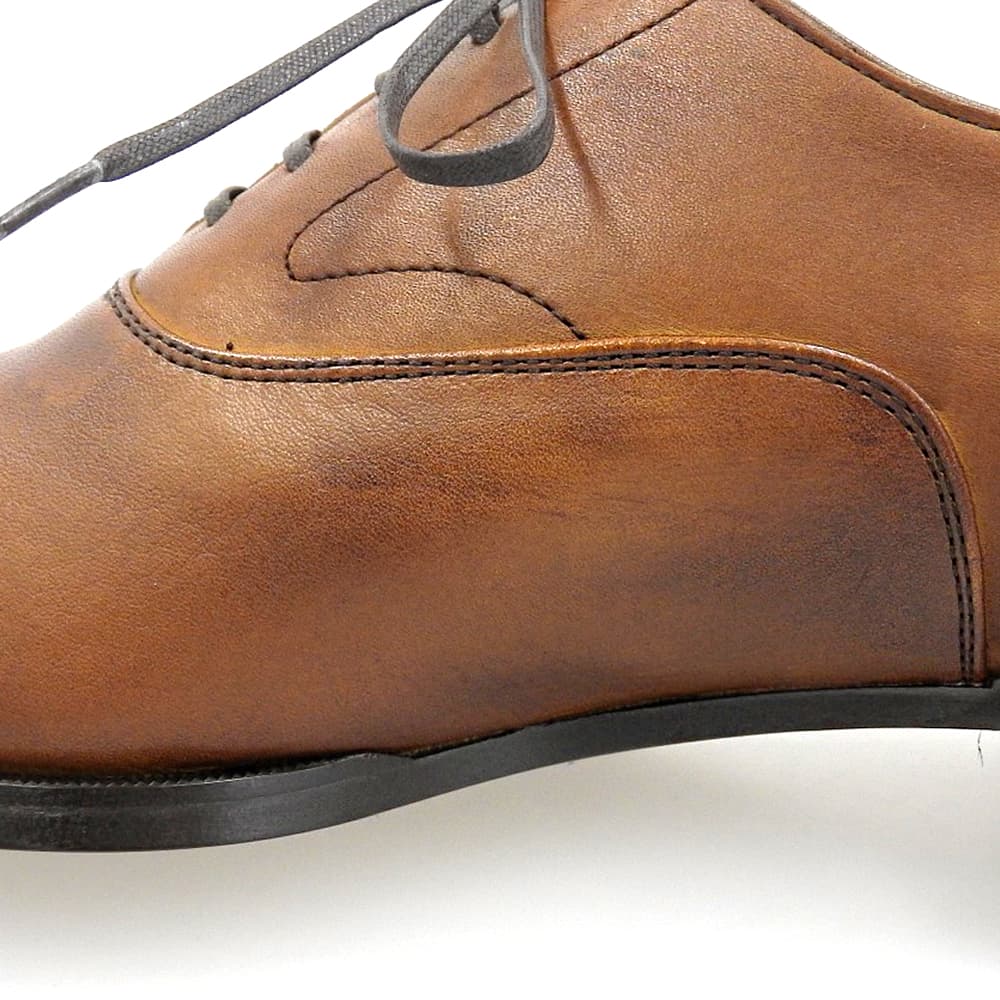 ORIGIO Cap Toe Straight Tip Leather Shoes Brown Sneakers Size 26