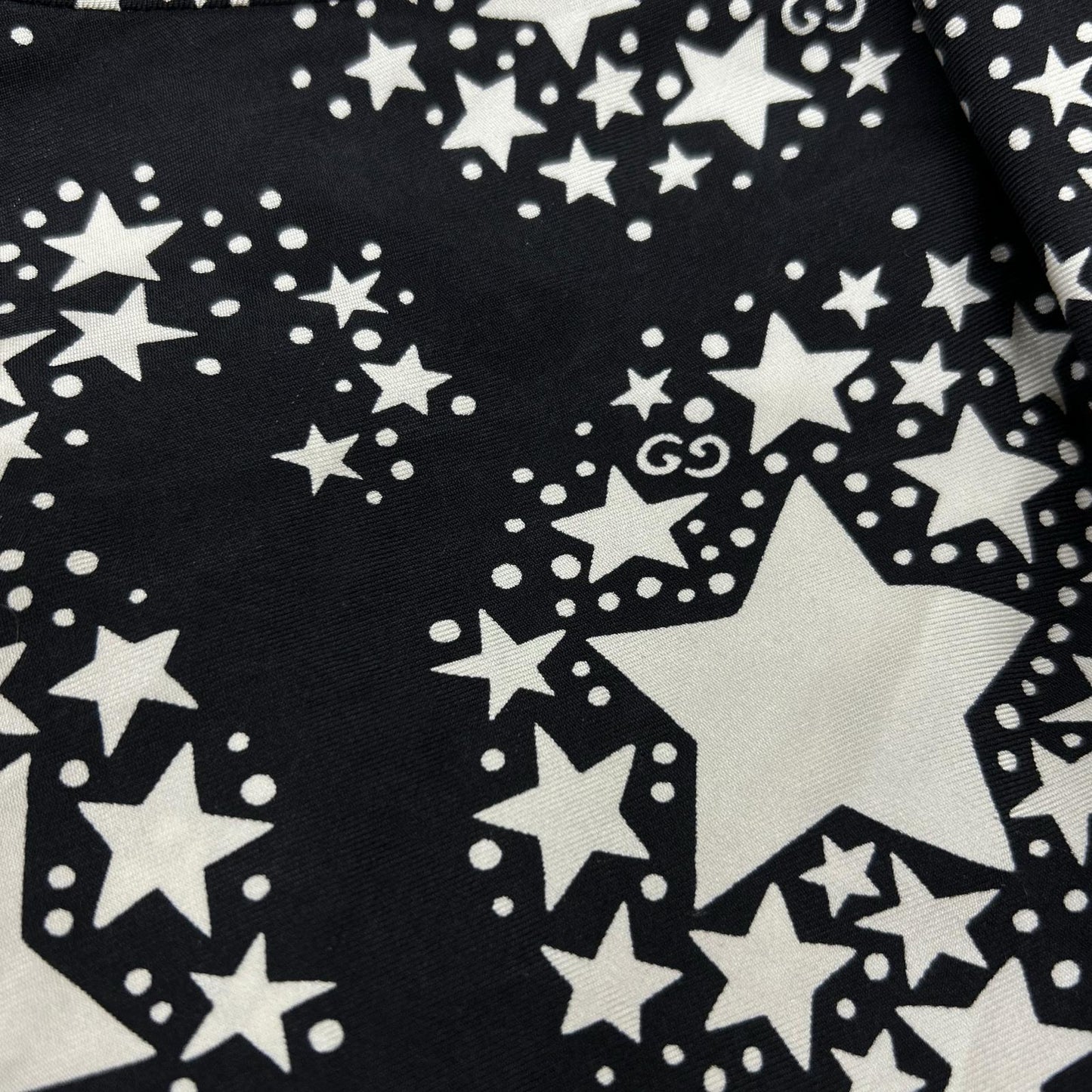 GUCCI 20SS GG Star Botanical Silk Shirt Black Size 44
