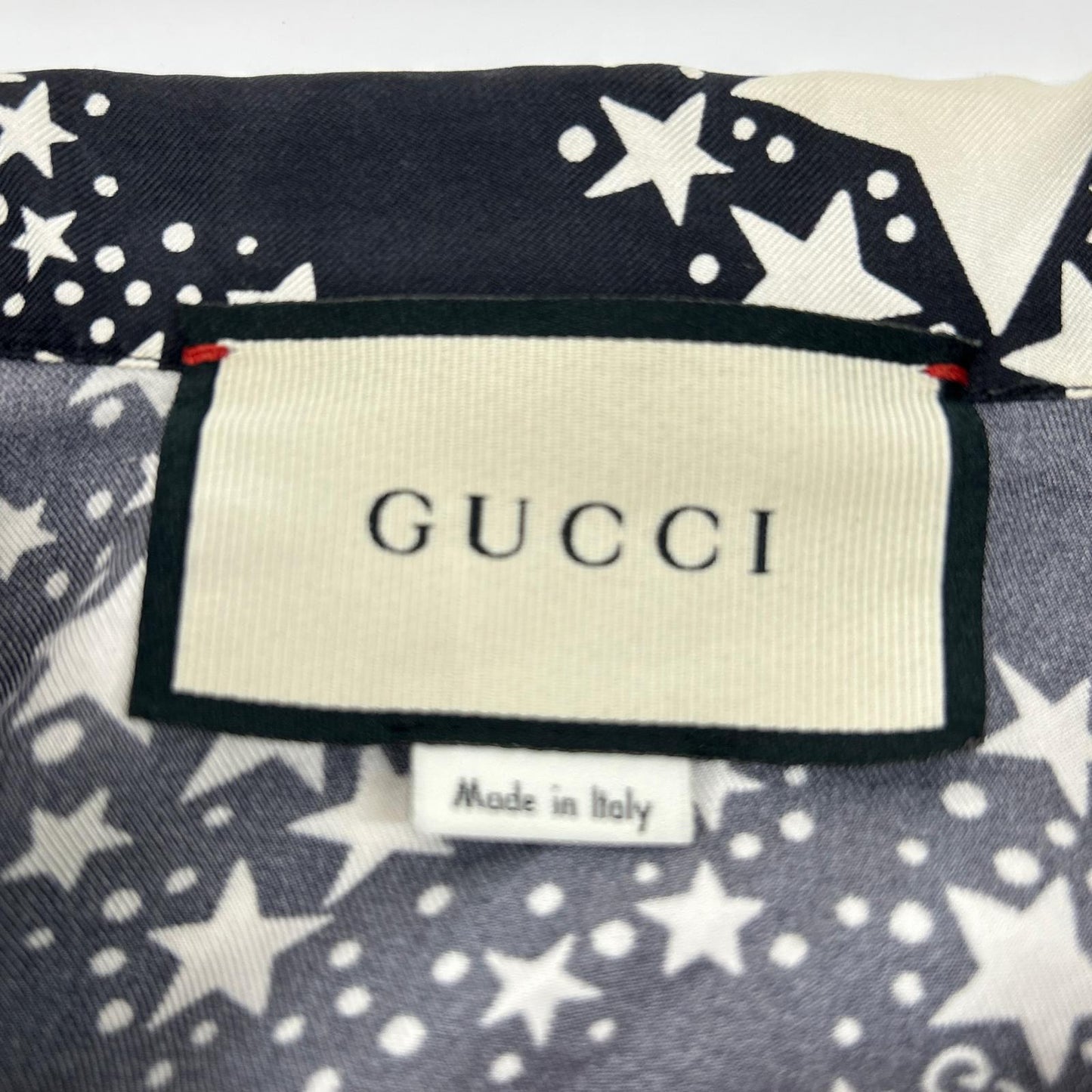 GUCCI 20SS GG Star Botanical Silk Shirt Black Size 44