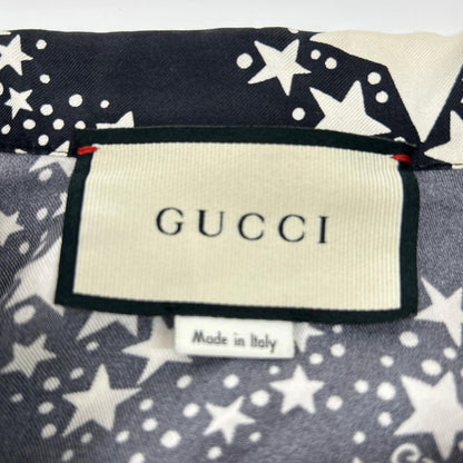 GUCCI 20SS GG Star Botanical Silk Shirt Black Size 44