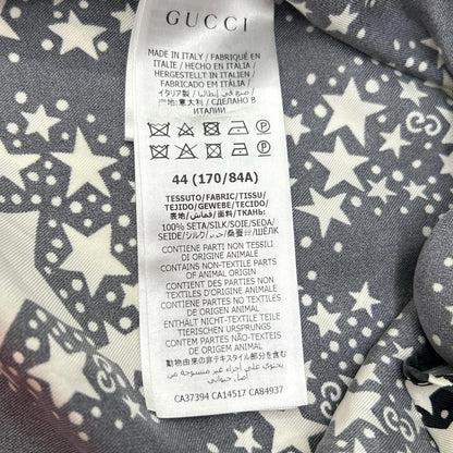 GUCCI 20SS GG Star Botanical Silk Shirt Black Size 44