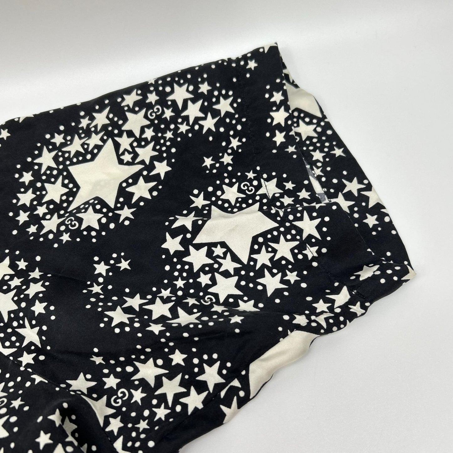GUCCI 20SS GG Star Botanical Silk Shirt Black Size 44