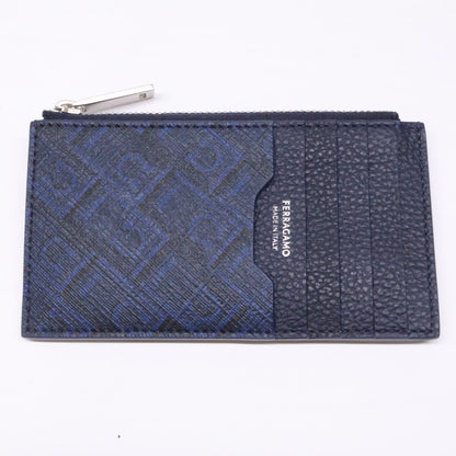 SalvatoreFerragamo Fabric/Calf New Navy Coin Case Size ONE SIZE