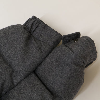 MONCLER MONTGENEVRE Wool Hooded Down Jacket Gray Size 2