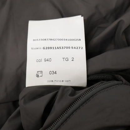 MONCLER MONTGENEVRE Wool Hooded Down Jacket Gray Size 2
