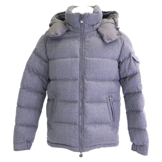 MONCLER MONTGENEVRE Wool Down Jacket Gray Size 1