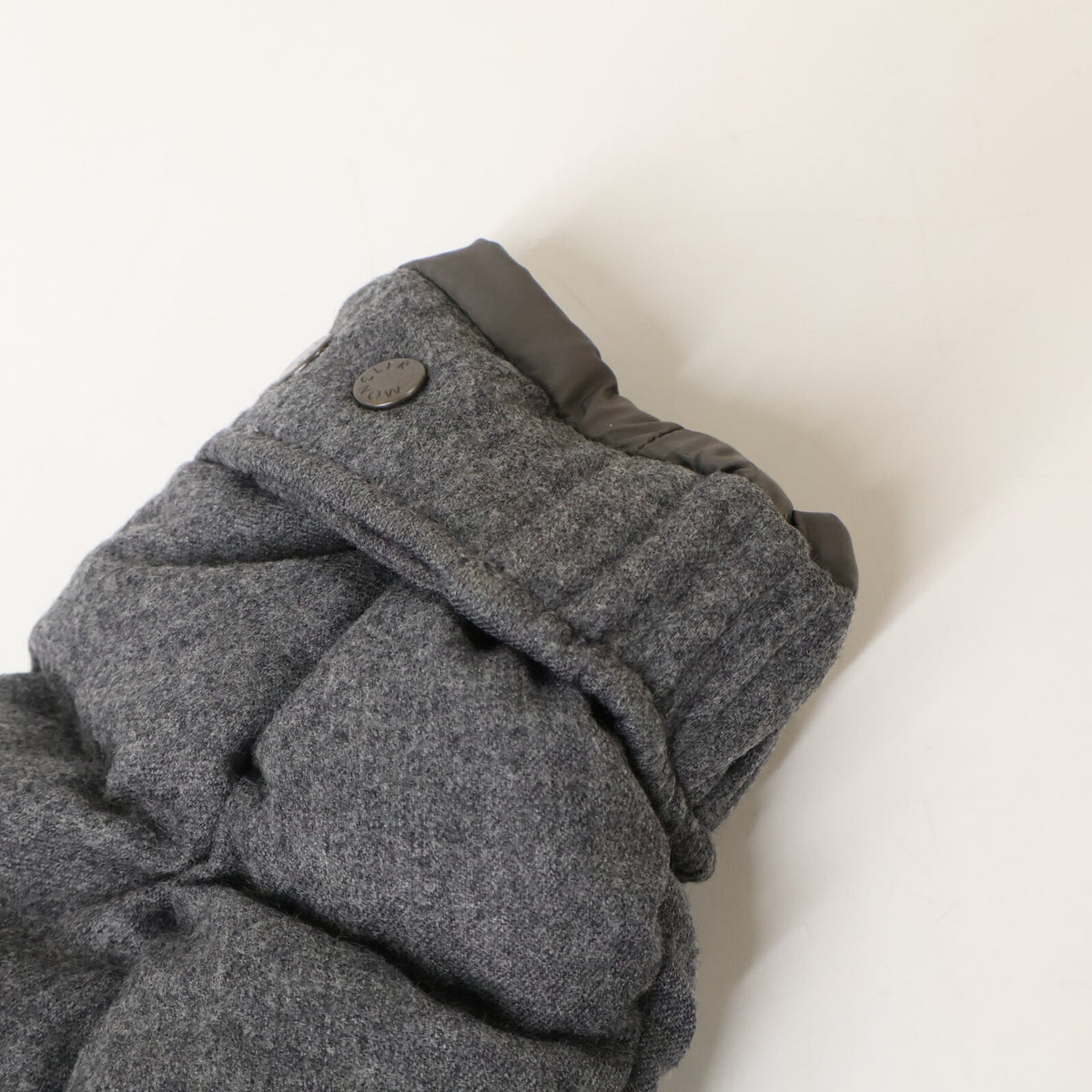 MONCLER MONTGENEVRE Wool Down Jacket Gray Size 1