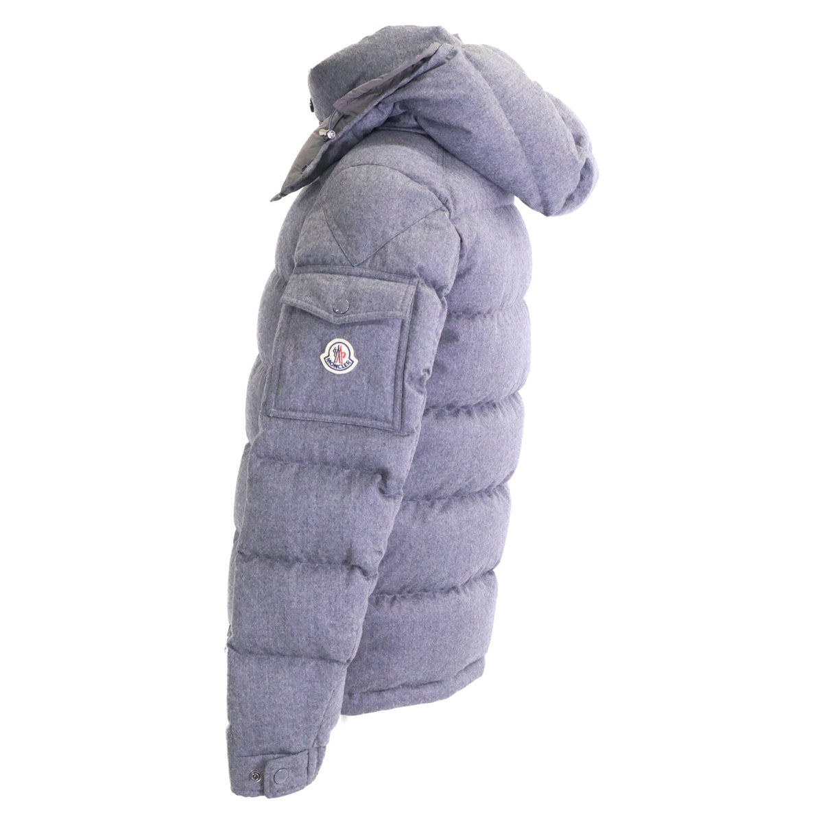 MONCLER MONTGENEVRE Wool Down Jacket Gray Size 1