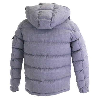 MONCLER MONTGENEVRE Wool Down Jacket Gray Size 1
