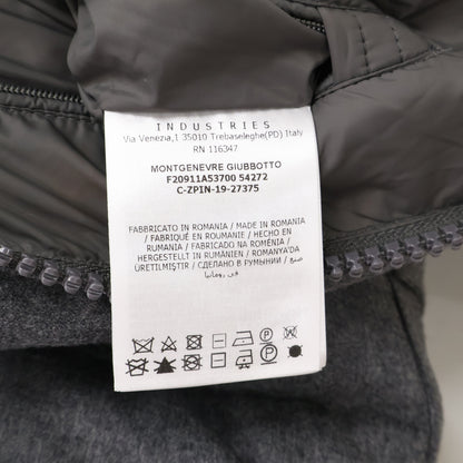 MONCLER MONTGENEVRE Wool Down Jacket Gray Size 1