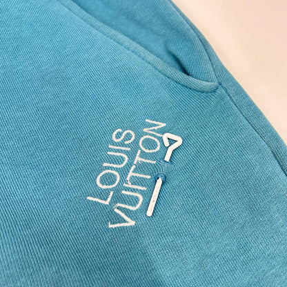 Louis Vuitton IHN Blue Embroidered Cotton Sweatpants Size M