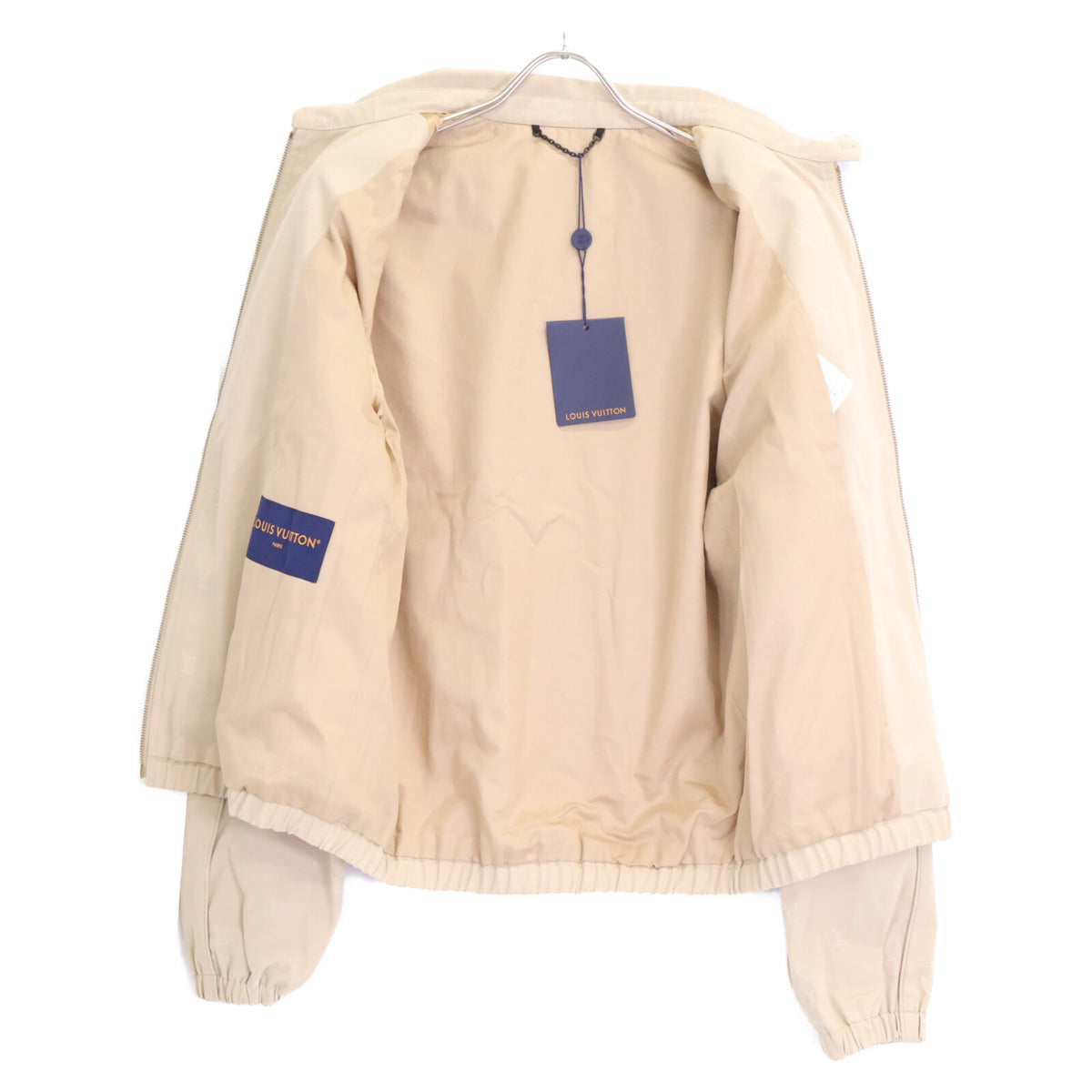 LOUIS VUITTON 24LV Monogram Zip-up Blouson Beige Size 46