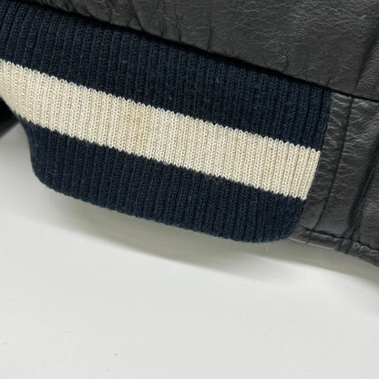G-III SPORTS Black/White Leather Raiders Jacket
