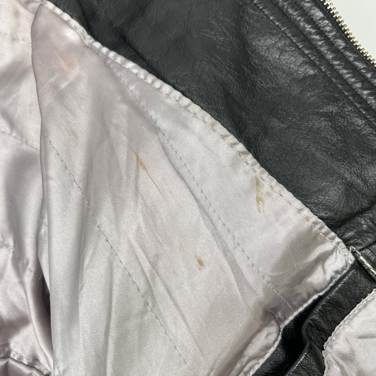 G-III SPORTS Black/White Leather Raiders Jacket