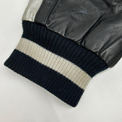 G-III SPORTS Black/White Leather Raiders Jacket
