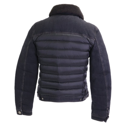 MOORER MONDOR FUR-106S Denim Panel Down Jacket Black Size 44