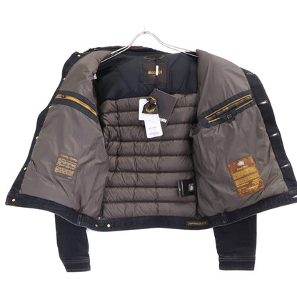 MOORER MONDOR FUR-106S Denim Panel Down Jacket Black Size 44
