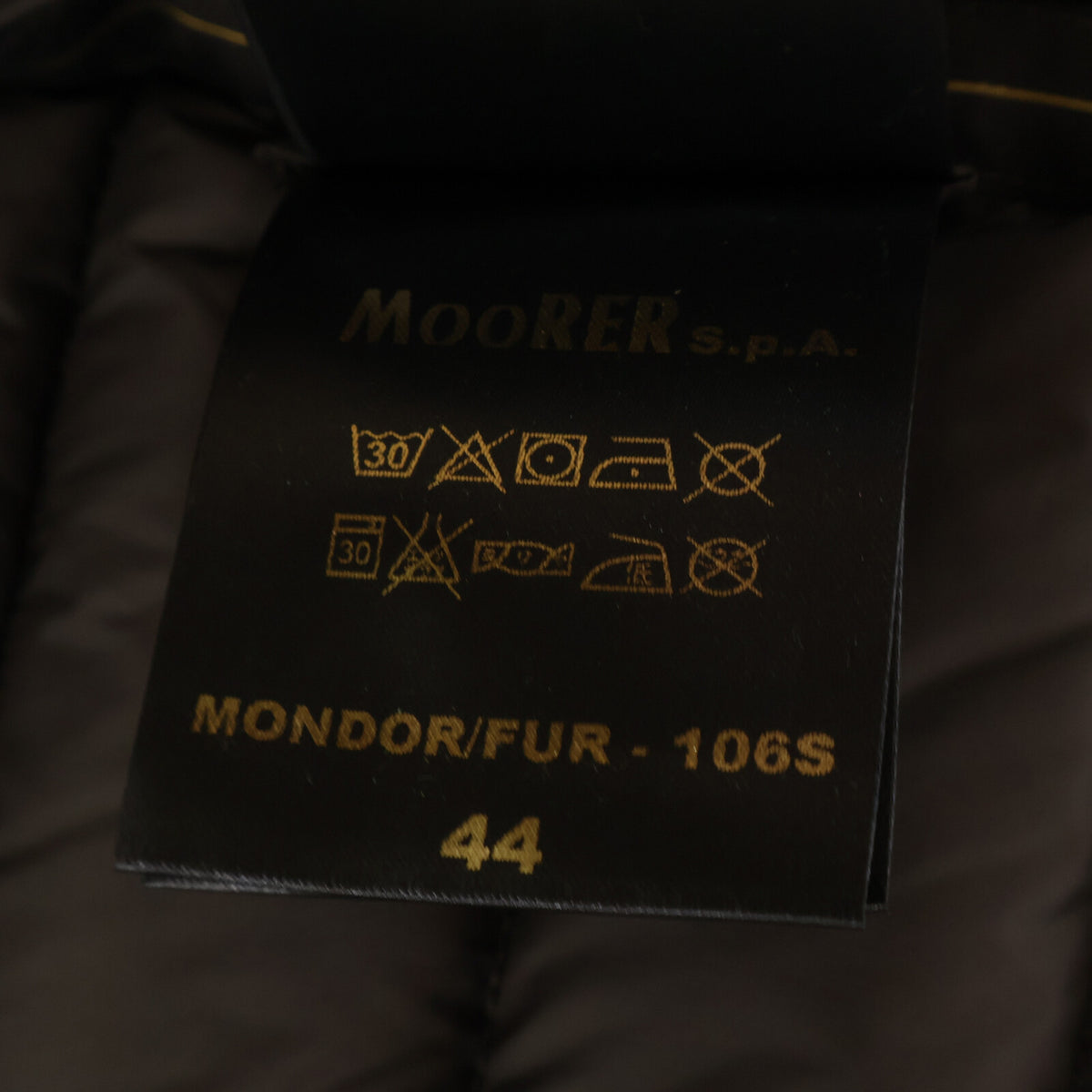 MOORER MONDOR FUR-106S Denim Panel Down Jacket Black Size 44