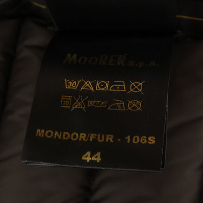 MOORER MONDOR FUR-106S Denim Panel Down Jacket Black Size 44