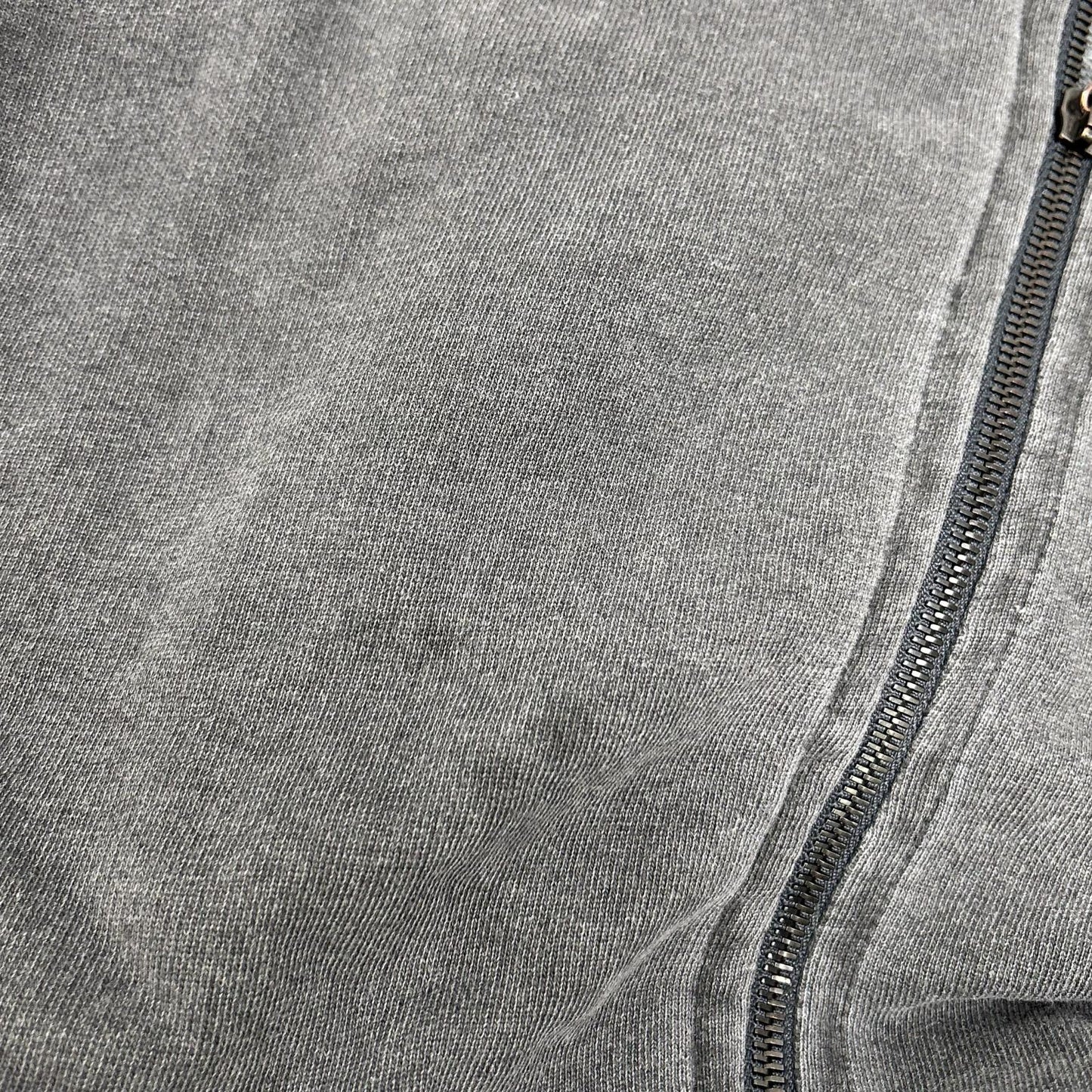 DOLCE&GABBANA Gray Logo Plate Zip-up Hoodie Size 54