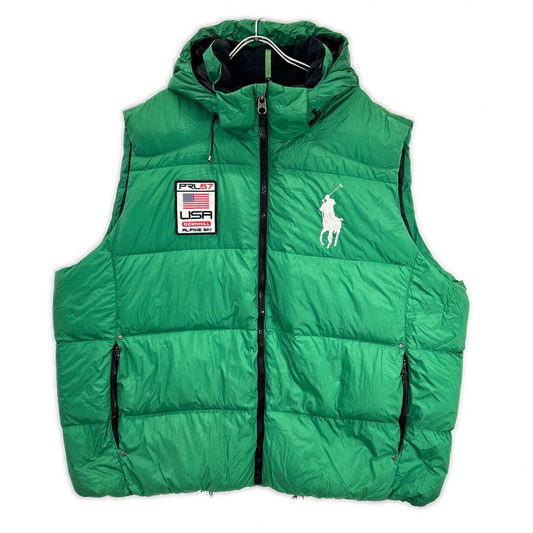 POLObyRalphLauren Green USA Big Pony Down Vest Size 4XL