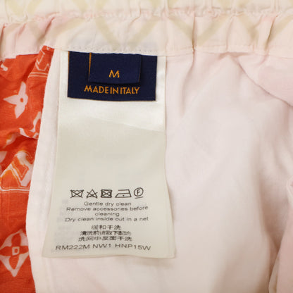 LOUIS VUITTON Monogram Bandana Bleached Shorts Orange Size M