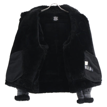 AVIREX B-3 Mouton Flight Jacket Black Size 44