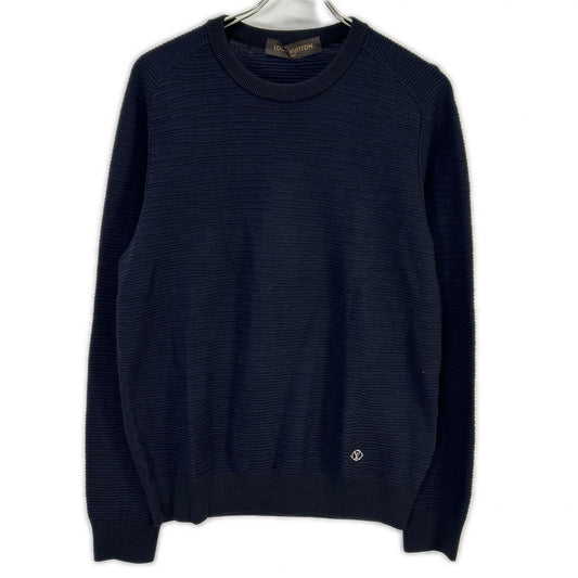 LOUIS VUITTON 2016 Navy Cotton Silk Sweater Size S