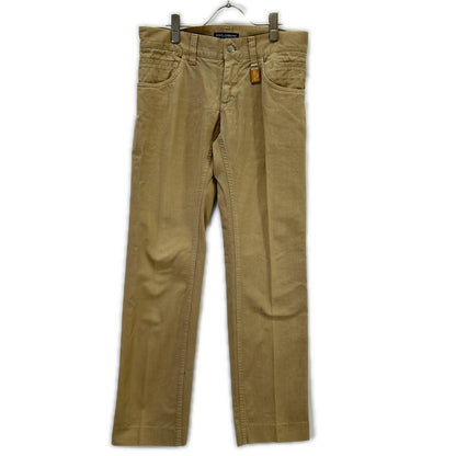 DOLCE&GABBANA Beige Cotton Plate Slim Pants Size 44