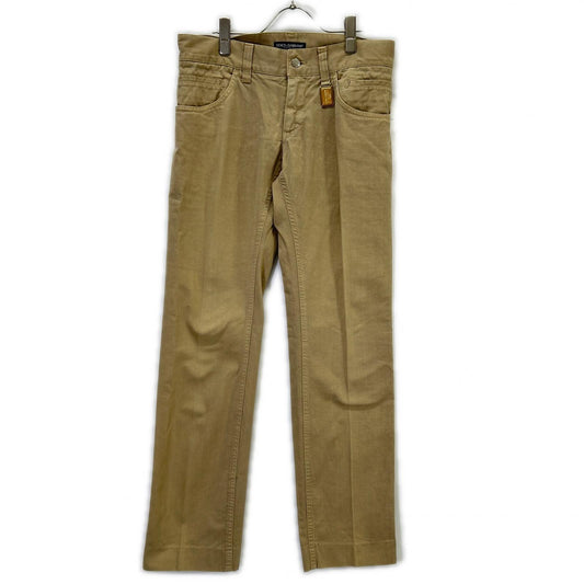 DOLCE&GABBANA Beige Cotton Plate Slim Pants Size 44