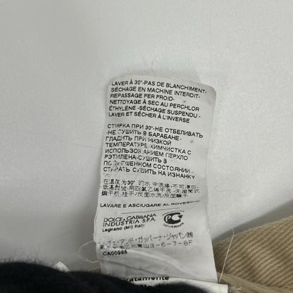 DOLCE&GABBANA Beige Cotton Plate Slim Pants Size 44