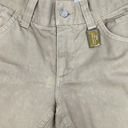 DOLCE&GABBANA Beige Cotton Plate Slim Pants Size 44