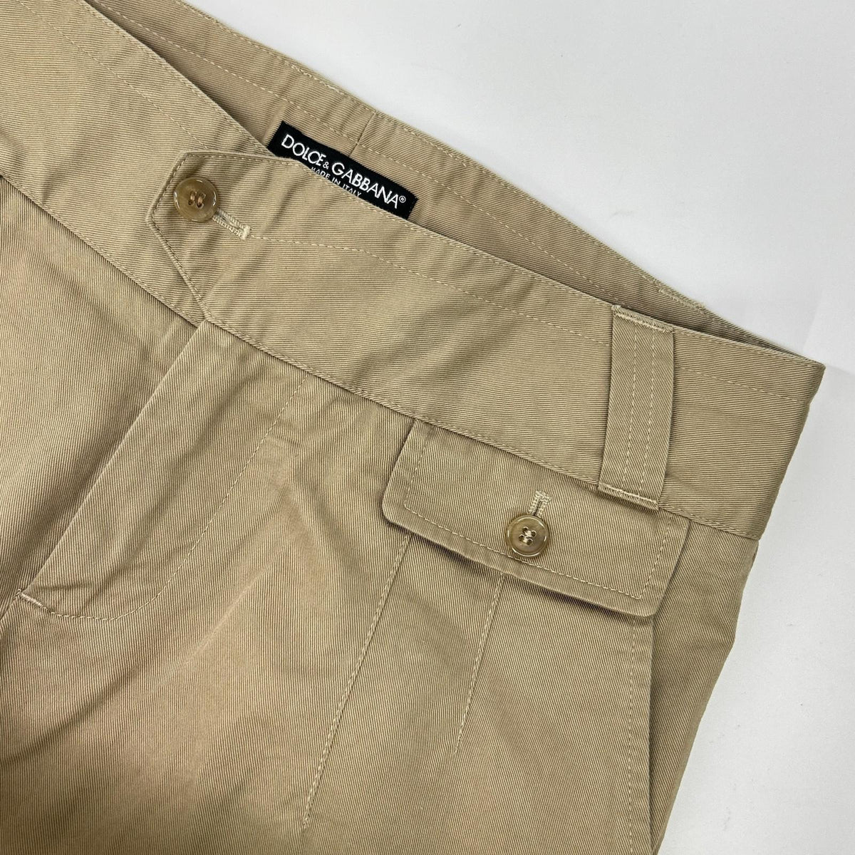 DOLCE&GABBANA G3JOTT Cotton Chinos Beige Size 46