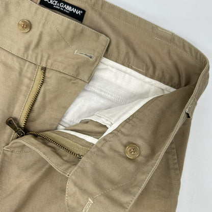 DOLCE&GABBANA G3JOTT Cotton Chinos Beige Size 46