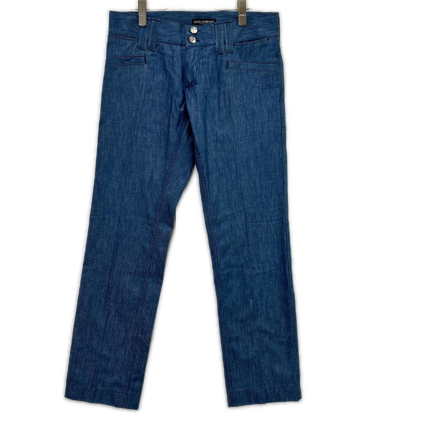 DOLCE&GABBANA 12GOLD Light Blue Plate Jeans Size 32