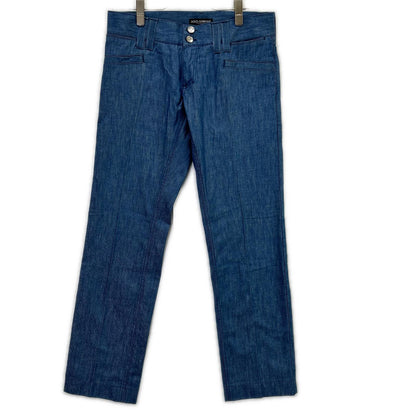 DOLCE&GABBANA 12GOLD Light Blue Plate Jeans Size 32