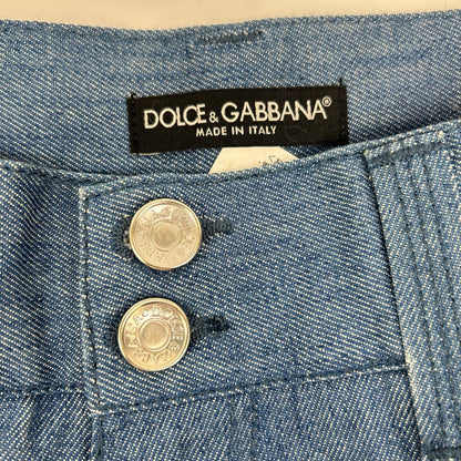 DOLCE&GABBANA 12GOLD Light Blue Plate Jeans Size 32