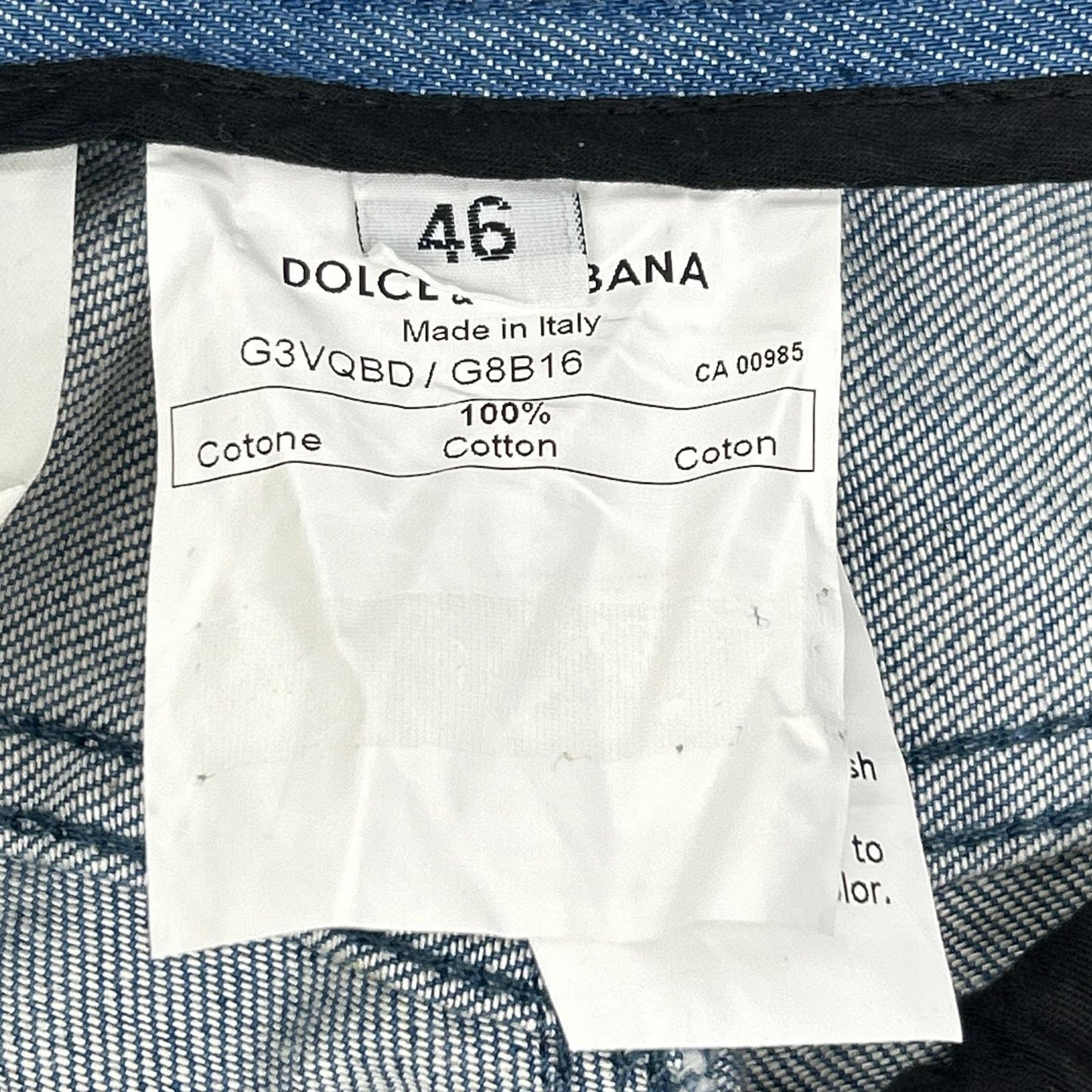 DOLCE&GABBANA 12GOLD Light Blue Plate Jeans Size 32