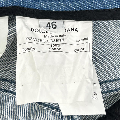 DOLCE&GABBANA 12GOLD Light Blue Plate Jeans Size 32