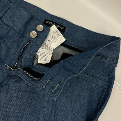 DOLCE&GABBANA 12GOLD Light Blue Plate Jeans Size 32