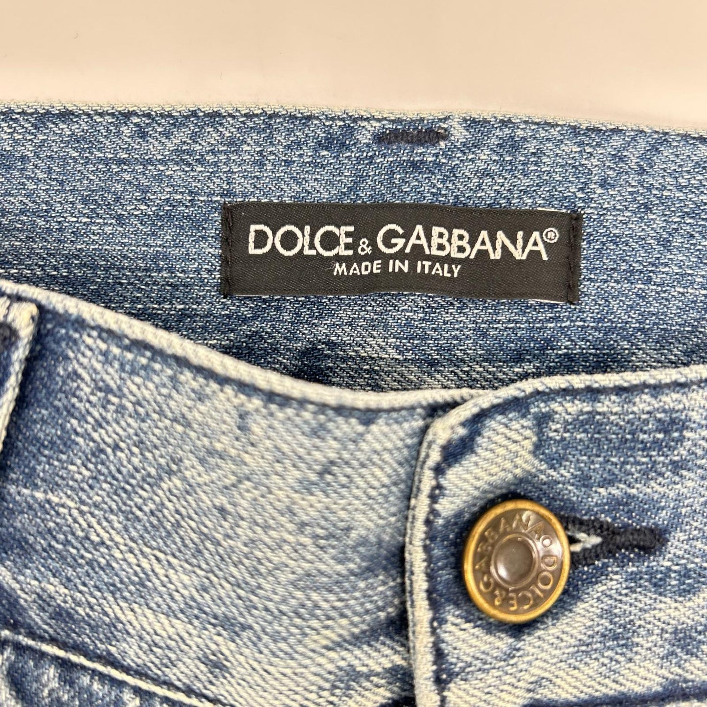 DOLCE&GABBANA G3RZTD Distressed Plate Jeans Size 44