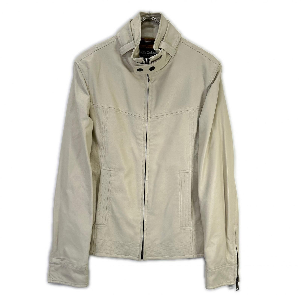 DOLCE&GABBANA G9708L Off-White Riders Jacket Size 46
