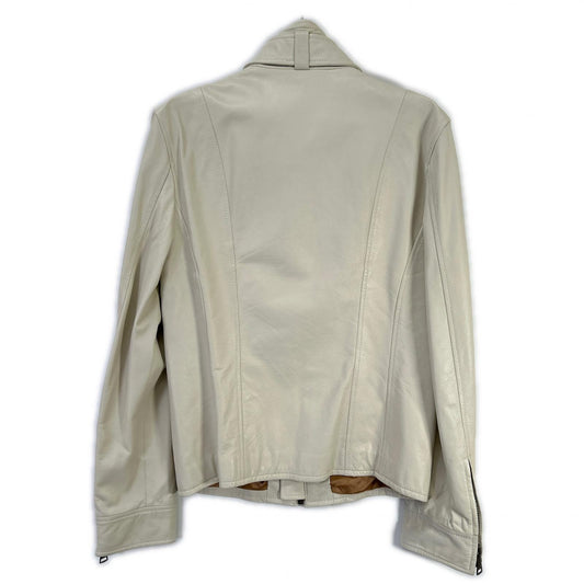 DOLCE&GABBANA G9708L Off-White Riders Jacket Size 46