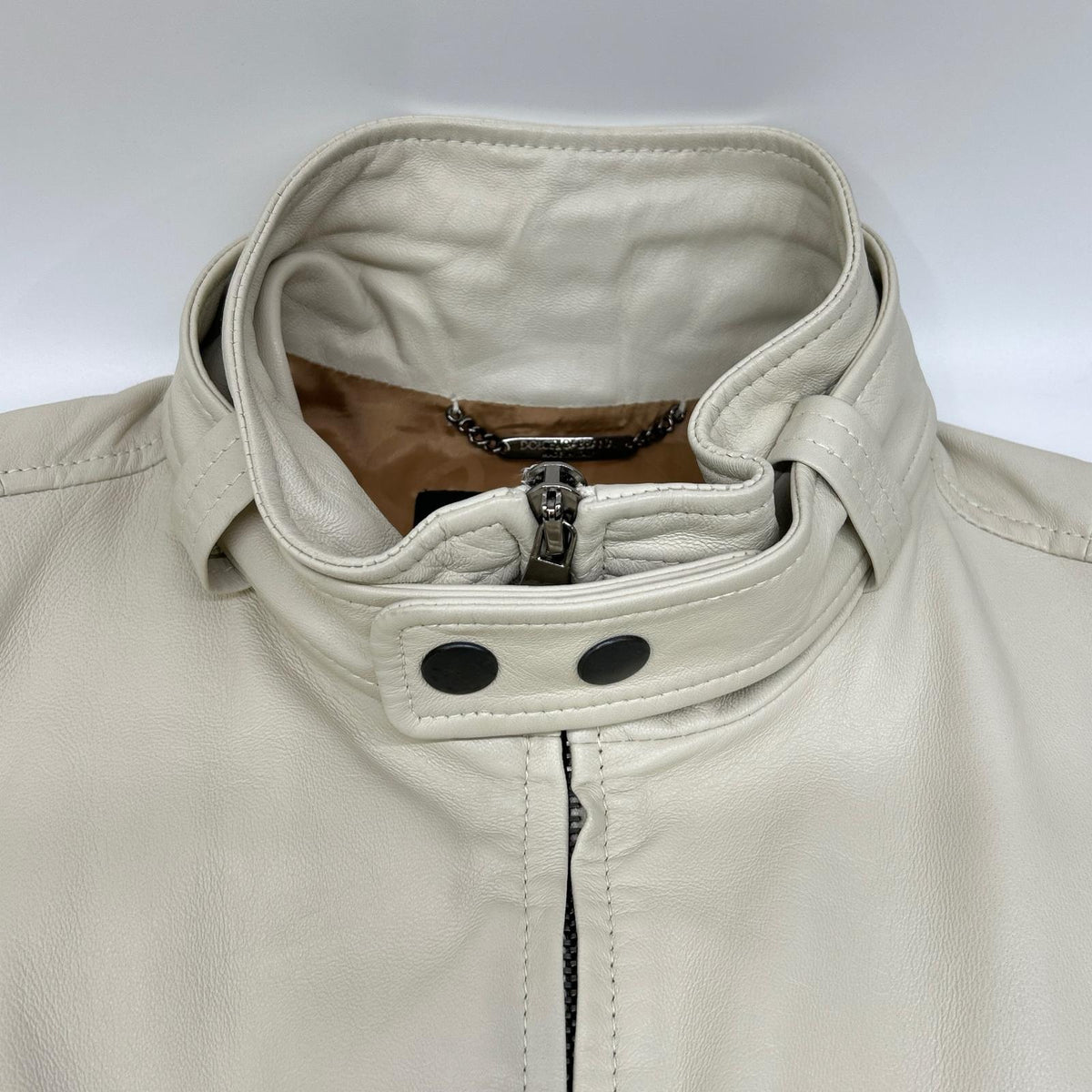 DOLCE&GABBANA G9708L Off-White Riders Jacket Size 46