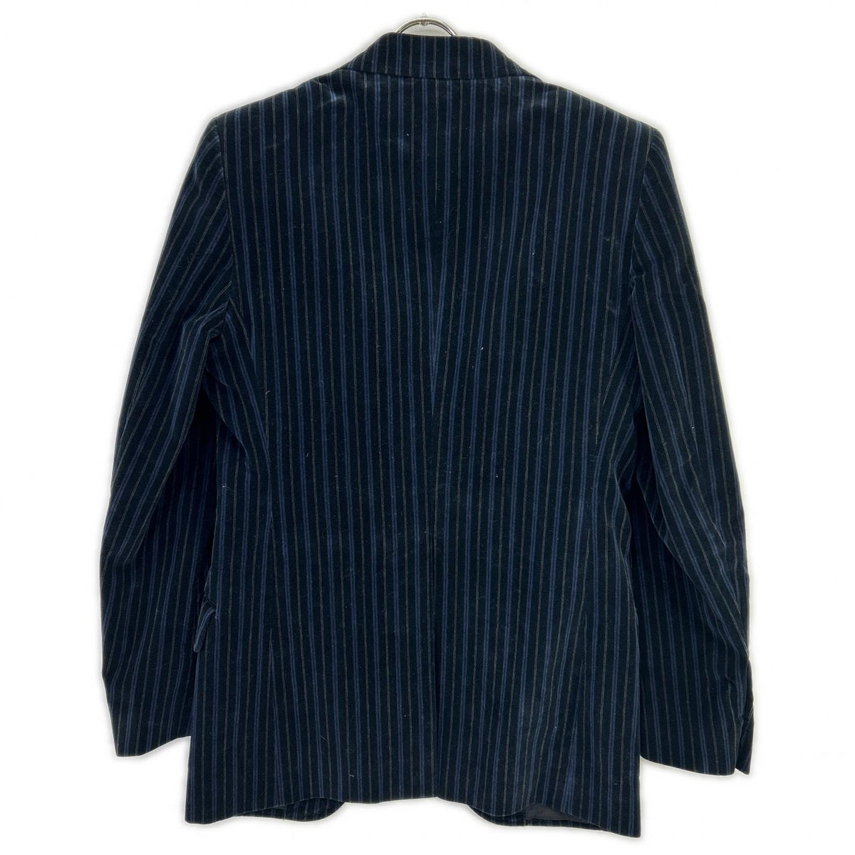 DOLCE&GABBANA G2018T Velour Lined Logo Blazer Navy Size 46